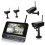 dnt QuattSecure Profiset Drahtlose Videoüberwachungssystem (17,8 cm (7 Zoll) TFT-Farbmonitor, 4 Kameras mit Montagefuß) schwarz