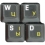Ukrainian Russian Laminated QWERTY Transparent Keyboard Stickers for All PC & Laptops with Yellow Lettering