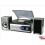 USB 4in1 MUSIC SYSTEM (744)-RECORD PLAYER-CD-RADIO-MP3 (colour: Rosewood &amp; silver)