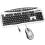 Frisby Silver Color Multimedia 21 HotKeys Keyboard Optical Mouse Set Combo Unit for PC Desktop Dell HP Acer Toshiba Emachines etc