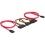 DeLOCK SATA All-in-One cable for 2x HDD - Cable SATA (Rojo)