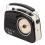 Steepletone Brighton 1950&#039;s Portable Retro Style Rotary Radio - Black/Beige