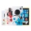 kwmobile® 5in1 Set: 4x CUSTODIA IN TPU silicone per Nokia Lumia 1020 Fantasia floreale + Pellicola, cristallino - Custodia di design alla moda in morb