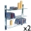 ISAAC - Glass Wall CD / DVD / Blu-ray / Book Storage Shelves - 2 Pack