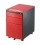 RS215 3 Drawer Metal Mobile File Cabinet - Black/Red
