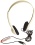 Ergoguys Lightweight Stereo Heahphones Wired Beige Color - Wired Connectivity - Stereo - Over-the-head