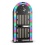 auna Memphis - Jukebox Bluetooth pour streaming audio depuis smartphone avec lecteur CD, tuner FM et effets LED - ch&acirc;ssis bois noir