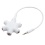 Insten White 5 Ports Round Headset Headphone Earphone Splitter 3.5mm Cap Plug