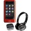 Coby 8GB Touchscreen Media Player with Earbuds and Headphones - Red