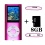 Tom America INC Pink Portable MP4 Player MP3 Player Video Player with Photo Viewer , E-Book Reader , Voice Recorder + 8 GB Micro SD Card