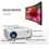 Excelvan Blanc Home Cinéma HD Vidéoprojecteur LED Résolution 1280x800 2000:1 1080P - HDMI VGA/ USB/ AV /Digital TV