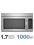Whirlpool MH2175XSS - Microwave oven - over-range - 48.1 litres - 1000 W - stainless steel