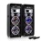 Skytec SPS122 PA-Lautsprecher Set Standlautsprecher Standboxen mit Stativ (Aktiv-Passiv-Boxen Paar, 700W, AUX-IN, Klinken- und XLR-Mikrofon-IN, 2 Laut