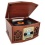 Pyle Home PTCDS7UIW Retro Vintage Turntable with CD/MP3/Casette/Radio/USB/SD, Aux-In and Vinyl-to-MP3 Encoding (Wood Finish)
