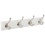 Lynk 500200 Meridian Series Wall-Mounted Rack with 4 Double Stacked Hooks, White