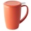FORLIFE Curve Tall Tea Mug with Infuser and Lid 15 ounces, Carrot