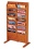 Wooden Mallet 14-Pocket Cascade Free-Standing Magazine Rack, Medium Oak