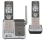 AT&amp;T CL81201 DECT 6.0 Cordless Phone, Silver/Gray, 2 Handsets