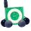 Waterfi 100% Waterproof iPod Shuffle Swim Kit with Dual Layer Waterproof/Shockproof Protection (Green)