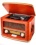Dual NR Cha&icirc;ne r&eacute;tro Marron Avec radio ondes courtes et moyennes, lecteur CD-RW, MP3, cassette, USB, Aux-In Lecteur CD marron