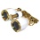 HQRP 4 x 30 Theaterglas Fernglas Antiker Stil weißer Perlmutt mit Goldener Zierleisten mit Halskette von