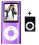 MP4 Player Portabel - bis zu 16 GB durch microSD Speicherkarte - LILA - MP3 AMV, FM Radio, E-Book, integrierter Lautsprecher + Mini Clip MP3 Player Gr