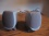 set of 2 polk audio gray computer speakers