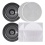 Pyle Ceiling Speakers - Stereo Home Theater Speakers - in Wall Speakers Flush Mount - 10-Inch White 300 Watt, 2-Way, square and round Covers Included