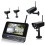 dnt QuattSecure Profiset Drahtlose Video&uuml;berwachungssystem (17,8 cm (7 Zoll) TFT-Farbmonitor, 4 Kameras mit Montagefu&szlig;) schwarz