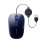 Belkin Retractable Comfort Mouse - Mouse - wired - USB - pitch black