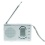 Konig 110x70x23mm AM FM SW-Portable Radio World Receiver with Digital Display - Silver