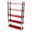 MATRIX - 5 Tier DVD Blu-ray / CD / Media Storage Shelves - Red