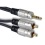 Pure 2M OFC 3.5mm to 2 x Twin Phono RCA Audio 24k Gold Plated Cable Lead