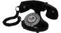 OPIS FunkyFon cable: Cute 1920s inspired fixed-line telephone (black)