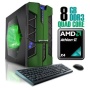 CybertronPC X-PLORER2 4210ABGQ, AMD Athlon II Gaming PC, W7 Home Premium, Black/Green