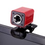 Andoer USB 2.0 12 Megapixel HD Camera Web Cam with MIC Clip-on Night Vision 360 Degree for Desktop Skype Computer PC Laptop Red Shell