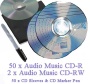Recordable Audio Music CD-R Pack 50 x 80 minute Blank Music CD (Compact Disc Digital Audio Recordable) + 2 x Audio Music CD-RW + CD Sleeves to fit + C
