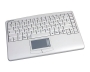 Dr Bott - ACK-540-Mac - Clavier sans fil mini avec touchpad pour PC /Mac - Récepteur RF USB - clavier Français - Blanc