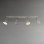 John Lewis Plymouth LED Spotlight Bar, 4 Light, Grey / Satin Nickel