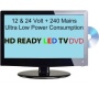 19" 12 Volt Ultra Slim LED Digital Freeview USB Record TV DVD. Caravan HGV Boat. 12 / 24 VOLT DC 12V + 240