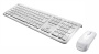 Perixx PERIDUO-703W DE, Funk Tastatur und Maus Set - 2.4G - Bis zu 10m Reichweite - Mini USB Empfänger - Klavierlack Weiss - 128 Bit AES Encryption -