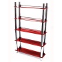 MATRIX - 5 Tier DVD Blu-ray / CD / Media Storage Shelves - Red