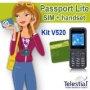 Telestial Kit V520 Dual-band Handset and Passport Lite Dual-IMSI SIM