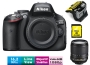 Pack Fnac : Nikon D5100 + Obj. Nikon AF-S DX ED 18 - 105 mm f/3.5 - 5.6 s?rie G + Fourre-Tout + Carte SDHC 4 Go