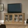 Sauder Barrister Lane Credenza, for TVs up to 80", Scribed Oak