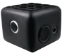 Sound Cube 2.1 Channel Bluetooth Contemporary Chair w/ Integrated Subwoofer and Stereo Speakers, Volume, Bass & Audio Jack (Black)