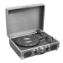 Pyle PVTT2UGR Platine Tourne-disque avec Courroie Rétro USB/Batterie Rechargeable Gris