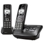Gigaset AL420A DUO - Teléfonos inalámbricos con contestador y pantalla, color negro (importado)