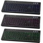 Zippy Full Size Ergonomic Design Multimedia USB Backlit LED Lighted Slim & Innovative Keyboard w/Multi Colored LED's - Gentle, Crisp & Clear Light Ill