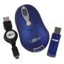 iMicro MO-16SBL 3-Button Wireless 3D Optical Scroll Mouse (Blue)